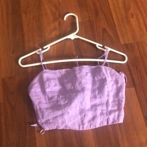 two tie know bow crop top